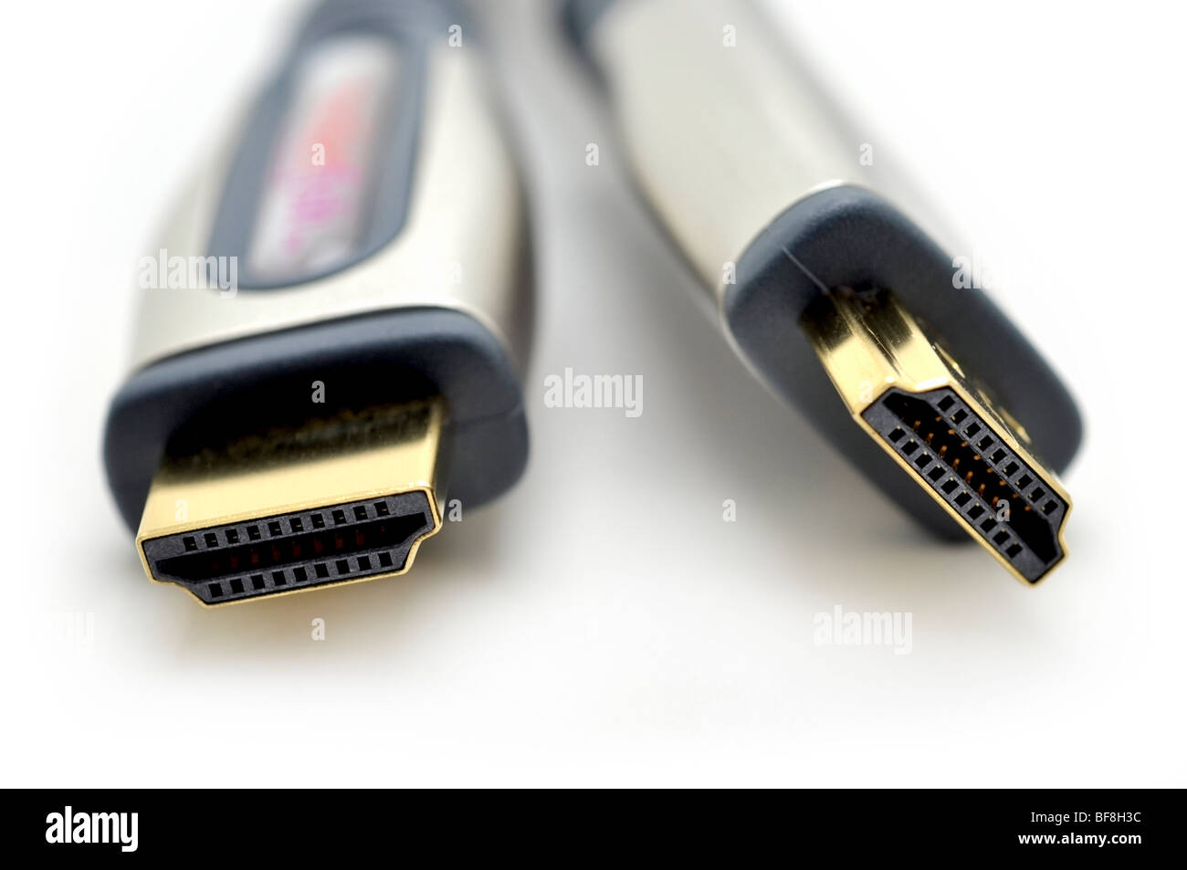 HDMI (High-Definition Media Interface)-Kabel-Anschlüsse Stockfoto