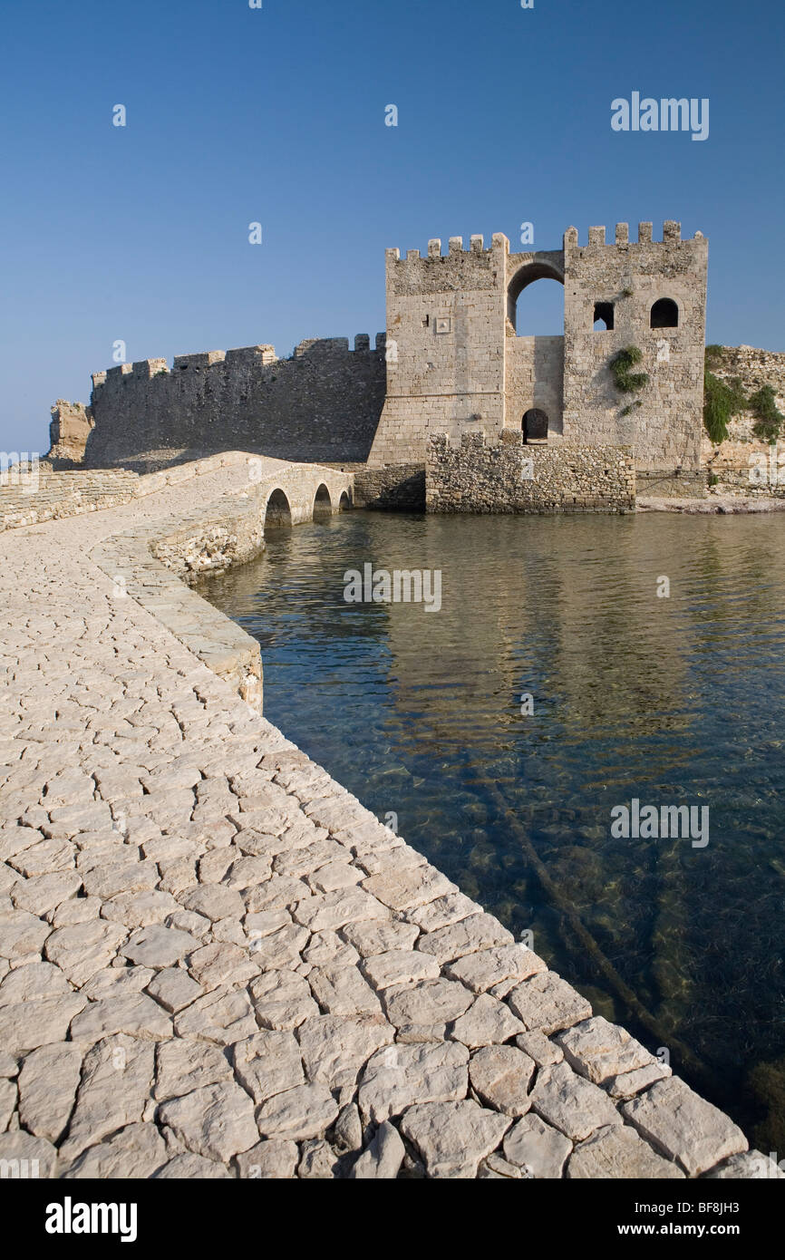 Die mittelalterliche Burg von Methoni, Griechenland. Stockfoto