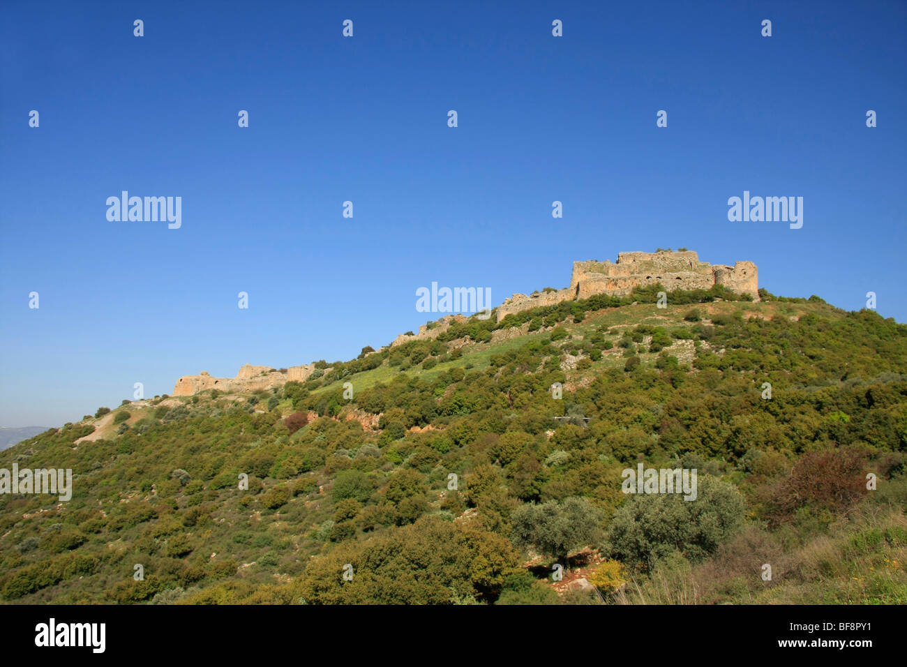 Golan-Höhen, Nimrod Festung an den Hängen des Berges Hermon, oberhalb der Quelle Banias wurde im Jahre 1228 erbaut. Stockfoto