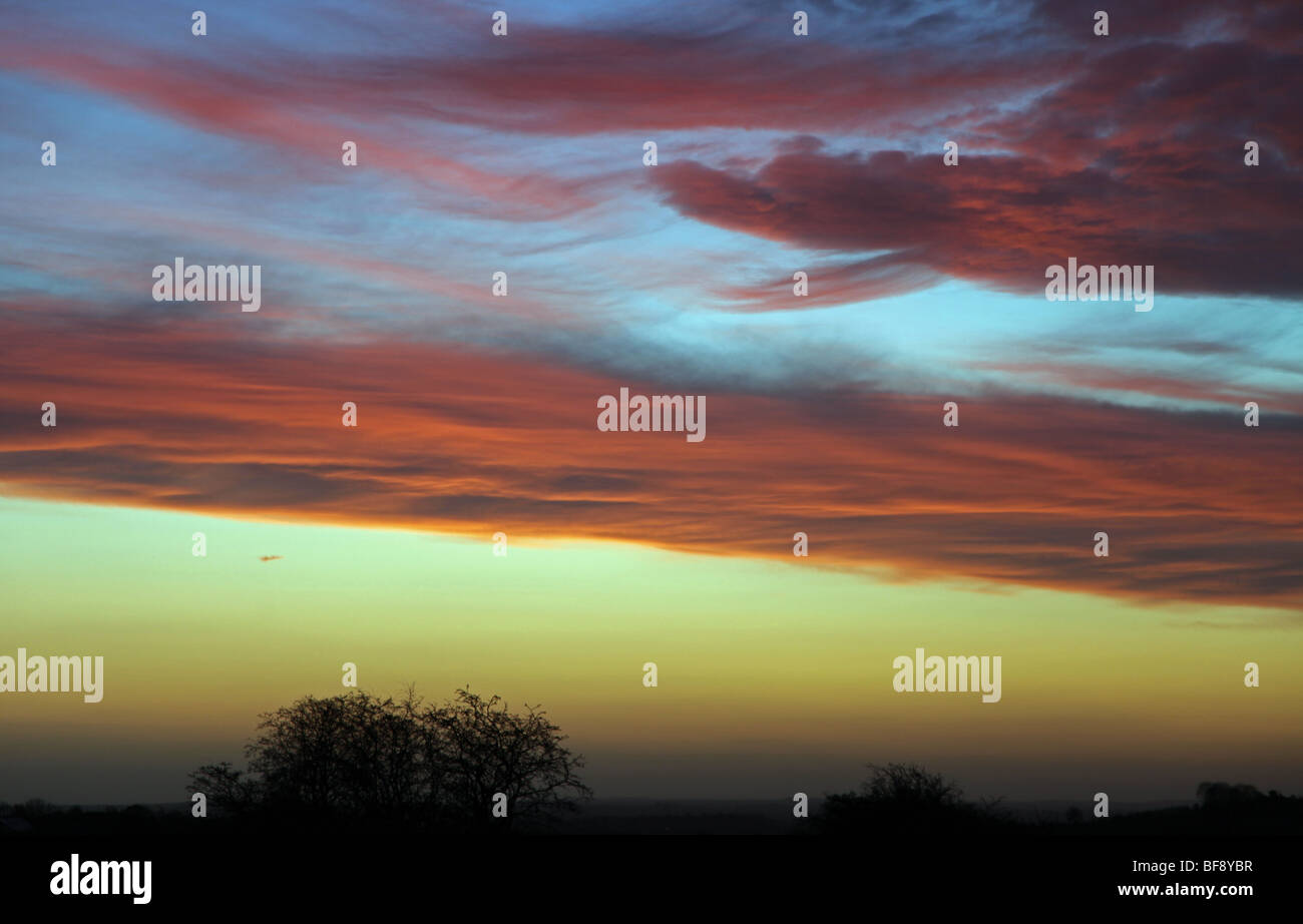 Dawn Himmel, Co. Monaghan, Irland Stockfoto