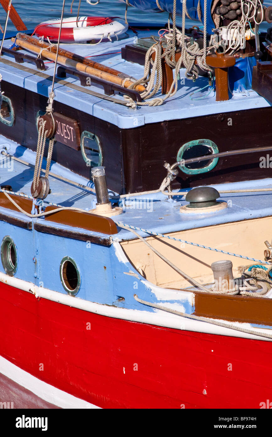 Bunte Holzboot, England UK Stockfoto