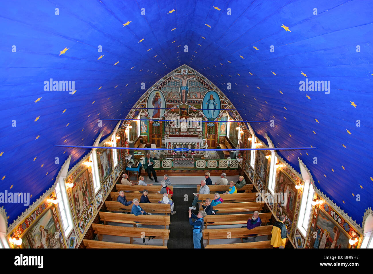 Blaue Decke In Kirche Our Lady Of Good Hope In Fort Good