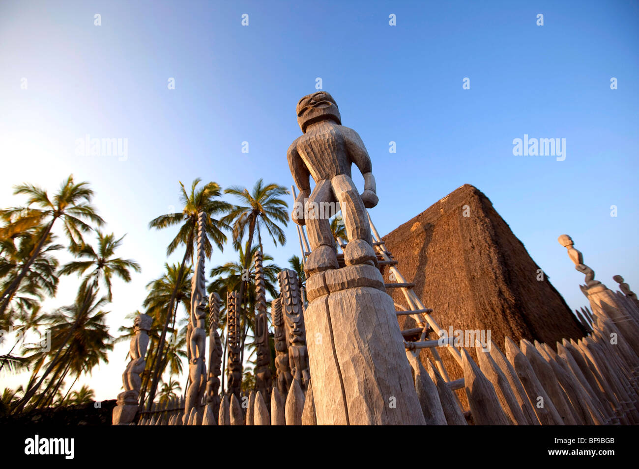 Puuhonua O Hōnaunau National Historical Park, Stadt der Zuflucht, Insel von Hawaii Stockfoto