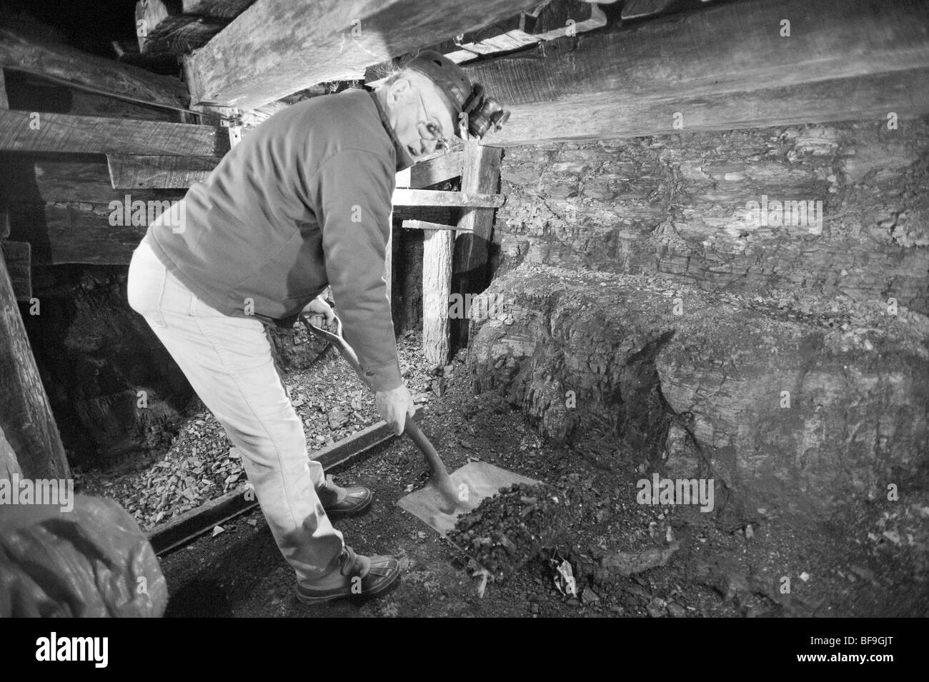 Kohle - Jack Ayers Barton MD hat seine eigene Kohle Bergwerk und Museum in seinem Haus. Stockfoto