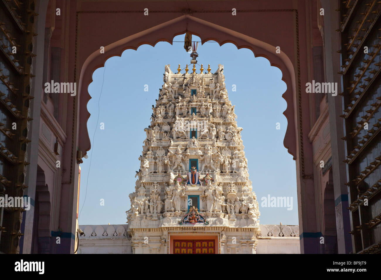 Sri Rama Vaikunth Hindu-Tempel in Pushkar in Rajasthan Indien Stockfoto