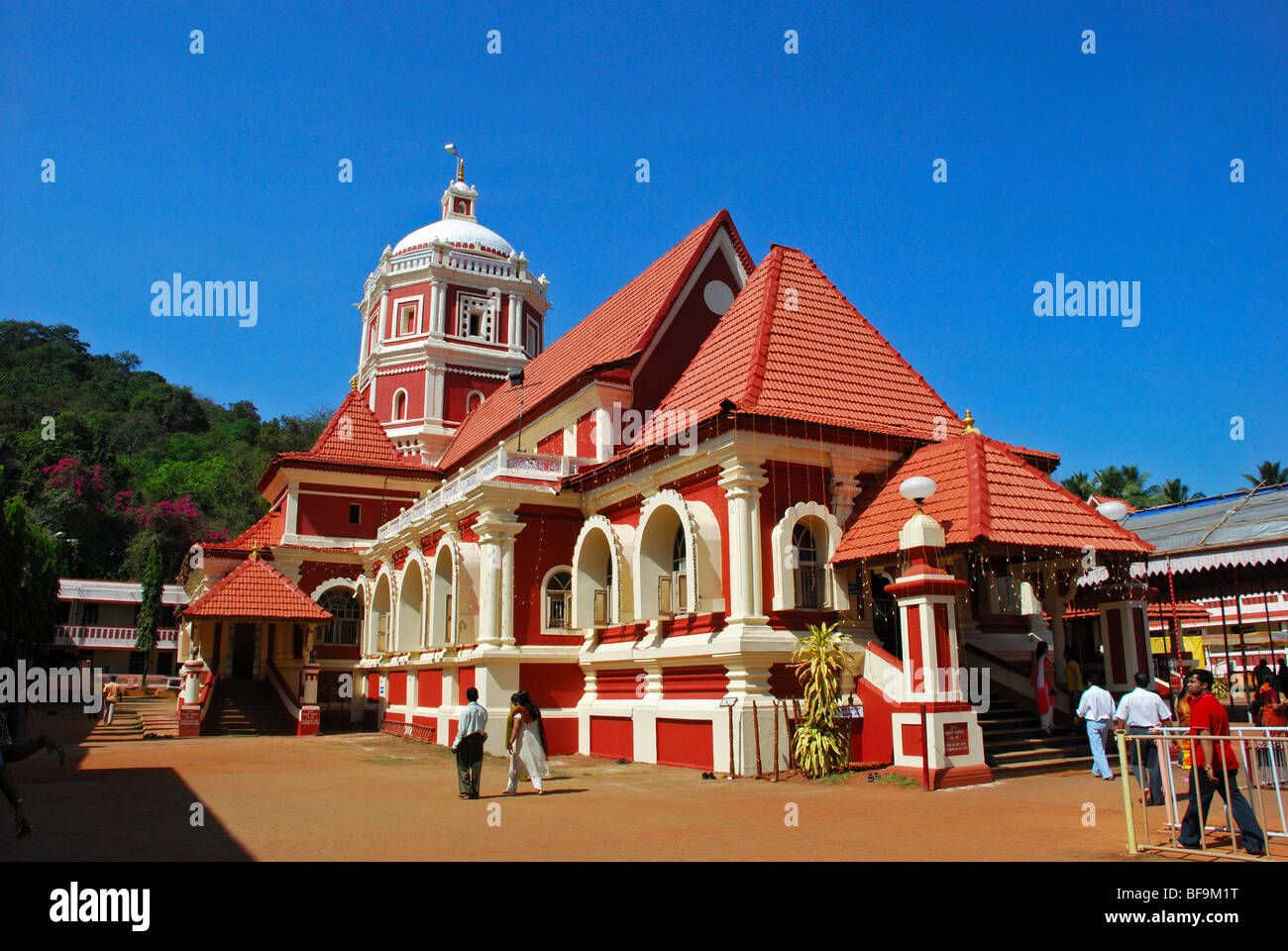 Shri Shantadurga Kunkalikarin Tempel, einer der ältesten Tempel von Goa. Gewidmet Göttin Shri Shantadurga, Fatorpa, Quepem Taluka, Goa Stockfoto