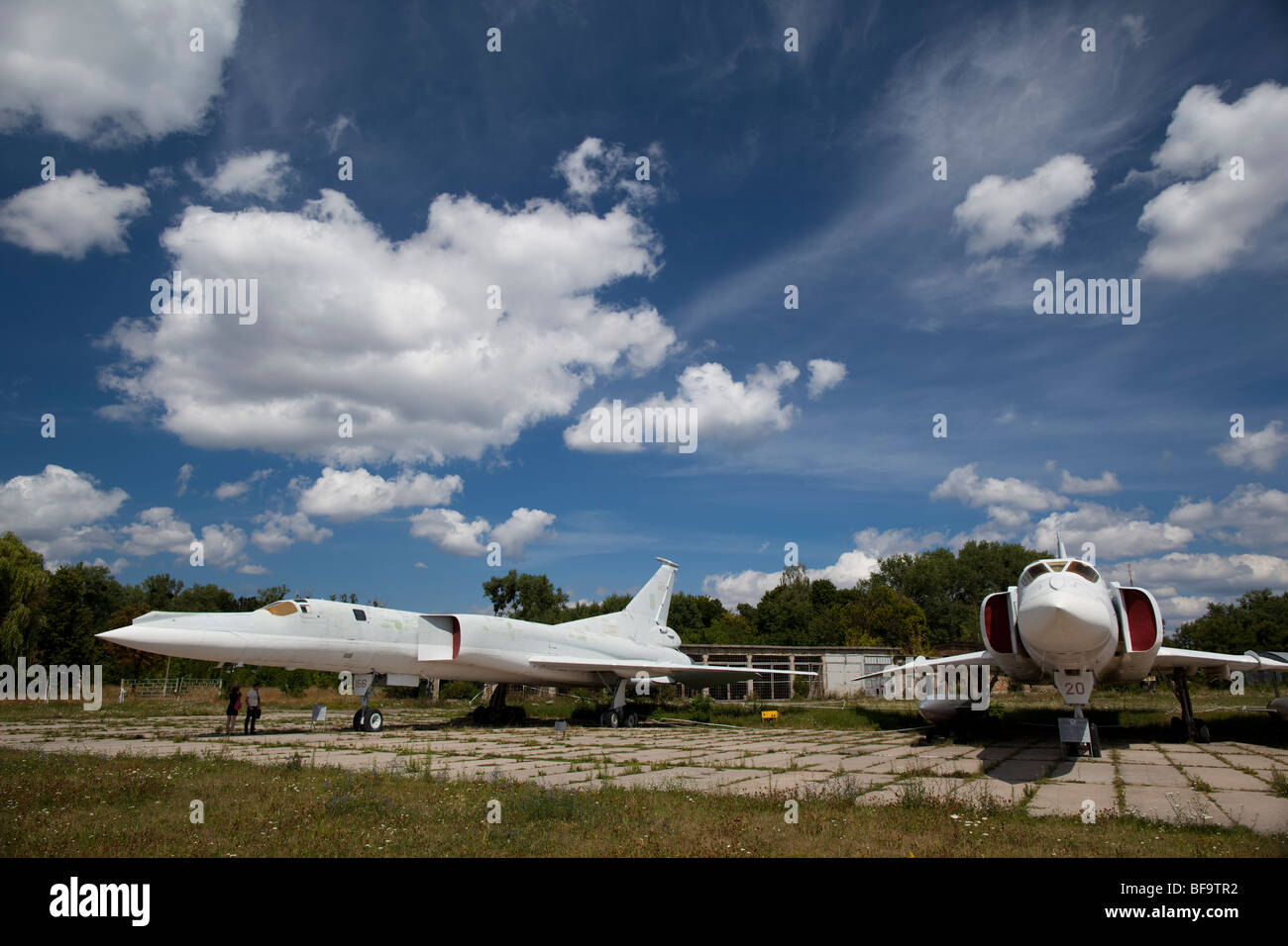 Flugzeugträger der einen AS-4 b Küche weiträumige Marschflugkörper im ukrainischen Luftfahrtmuseum in Kiew Zhulyany. Stockfoto