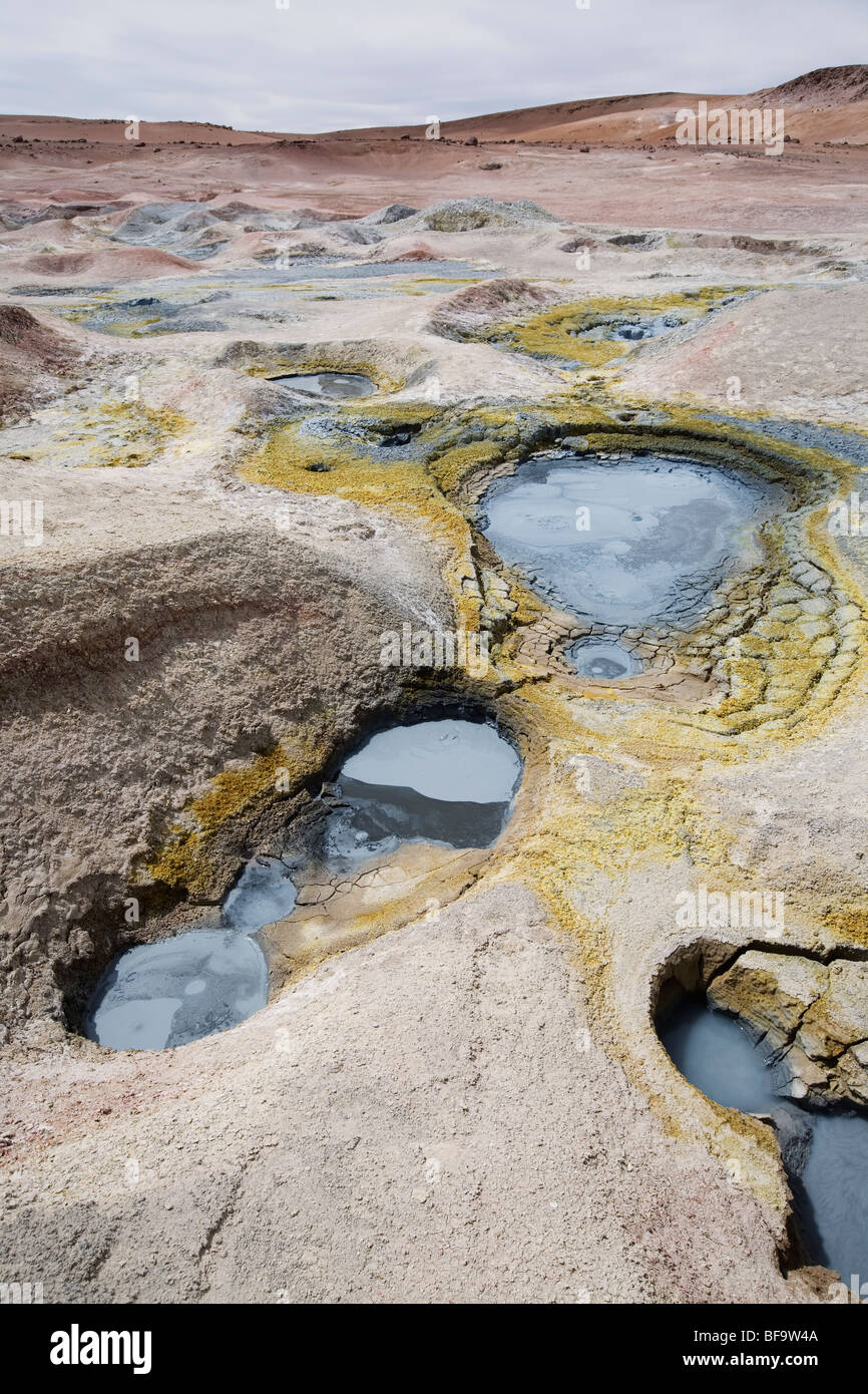 Sol de Ma Nana Geysirfeld in Eduardo Avaroa National Park im Südwesten Boliviens. Stockfoto