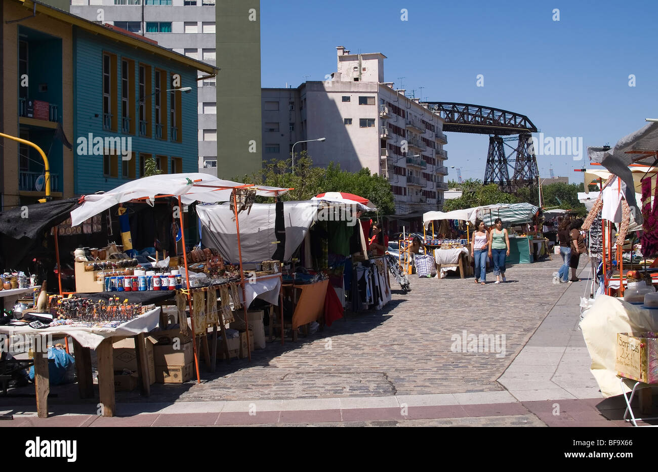 Puente Transbordador, La Boca, Buenos Aires, Argentinien Stockfoto