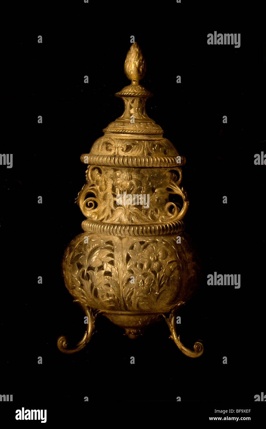 Pieter van Roestraten 1680 Leben noch Silber Parfüm Brenner Museum Niederlande Stockfoto