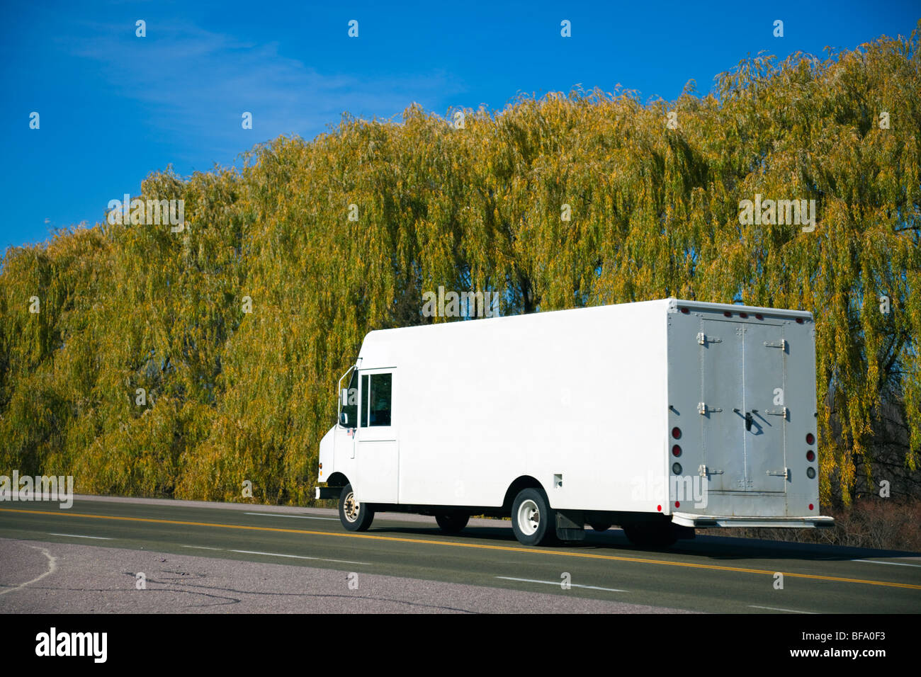 Kleine weiße LKW Stockfoto Kleine weiße LKW Stockfoto