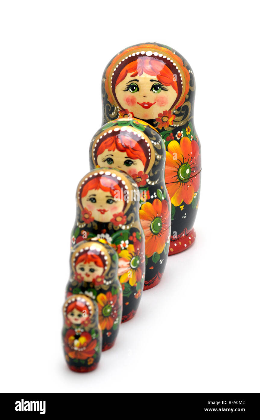 Russischen Nesting Dolls - Matryoshki Stockfoto