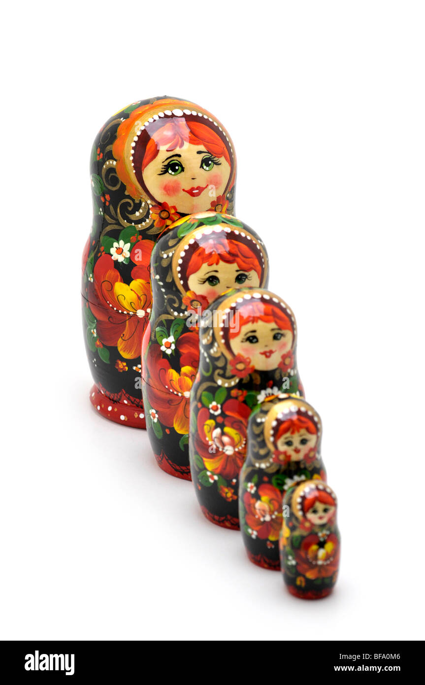Russischen Nesting Dolls - Matryoshki Stockfoto