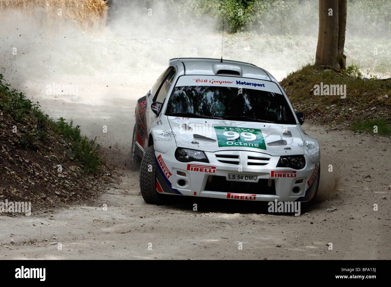 Rallye-Auto auf dem Rallye Bühne Goodwood Festival Of Speed 2009 Stockfoto