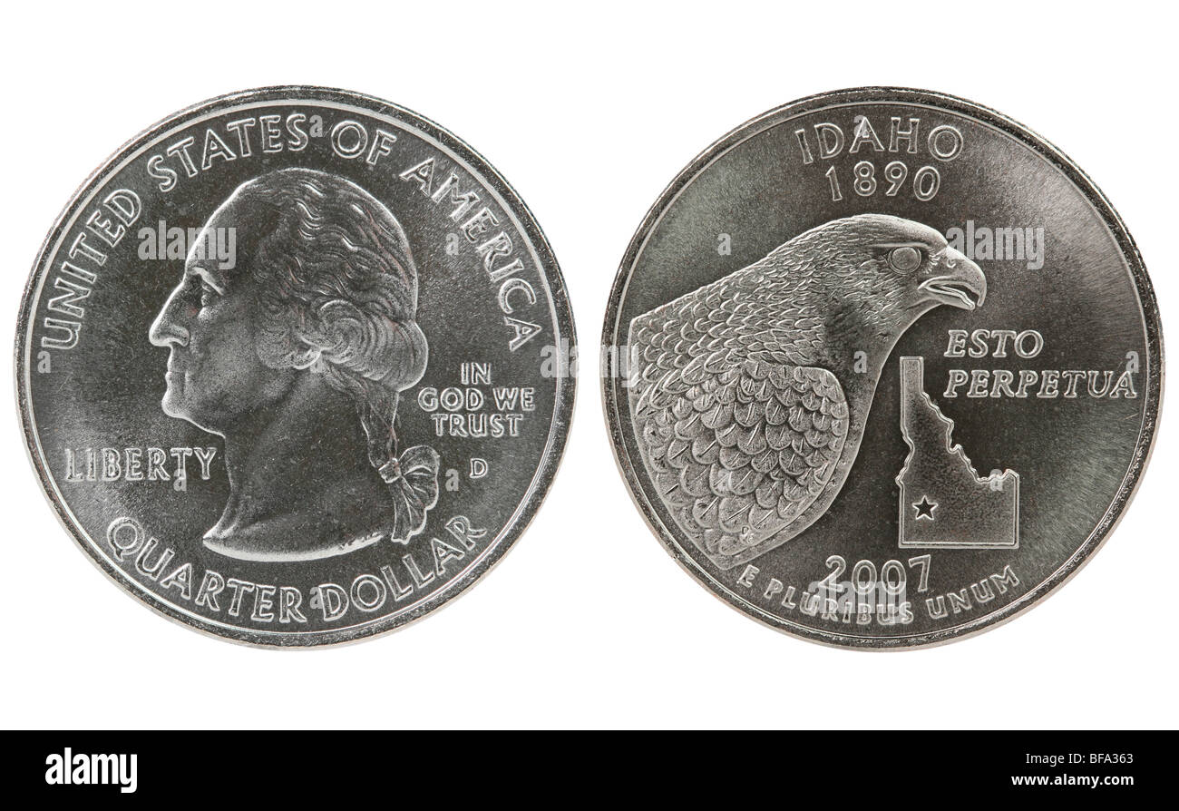 Idaho State Quarter-Münze. Stockfoto