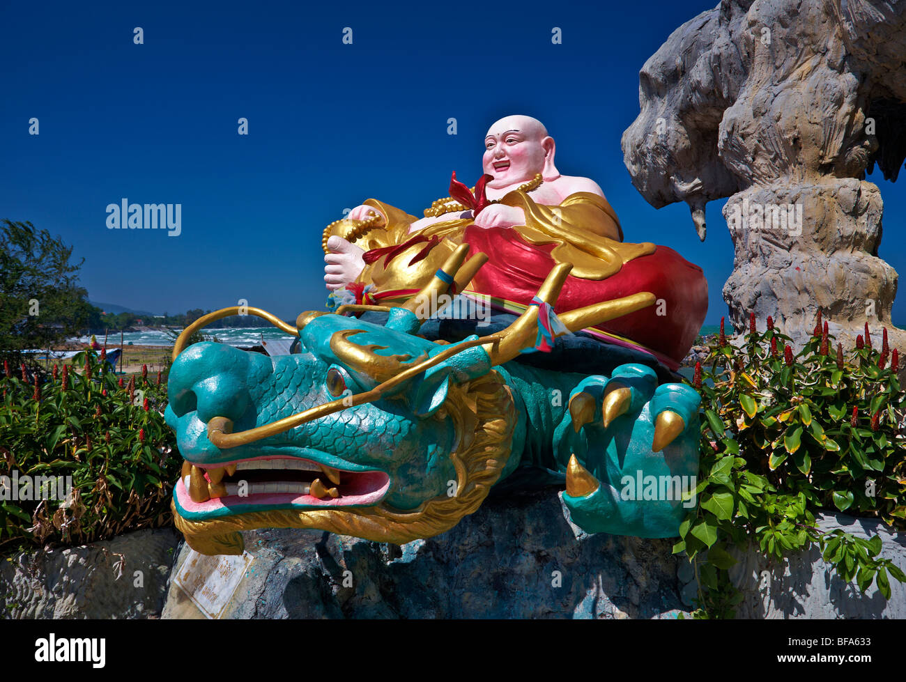 Buddha-Statue Thailand. Der buddhistische Tempel Khao Tao, Hua hin, S.E. Asia Stockfoto