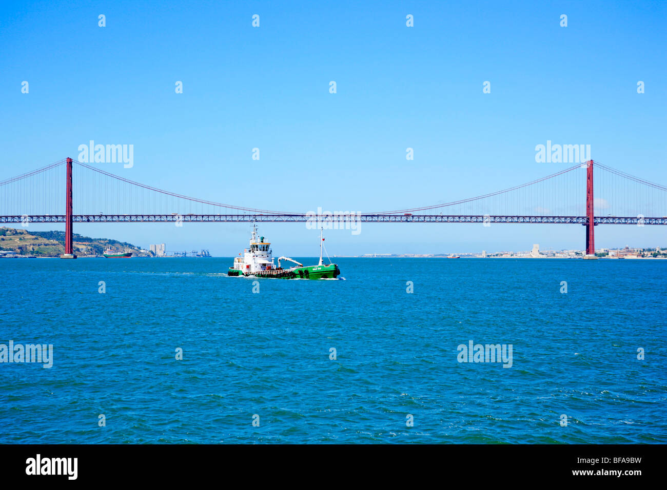 25. April-Hängebrücke, Lissabon, Portugal Stockfoto