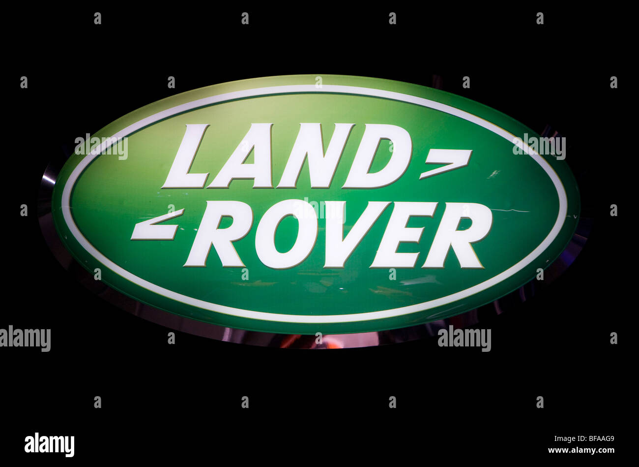 Logo von Land Rover. Stockfoto