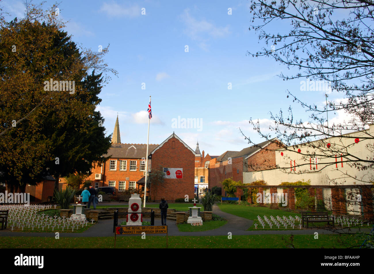 Der Garten der Erinnerung in Market Harborough Stockfoto