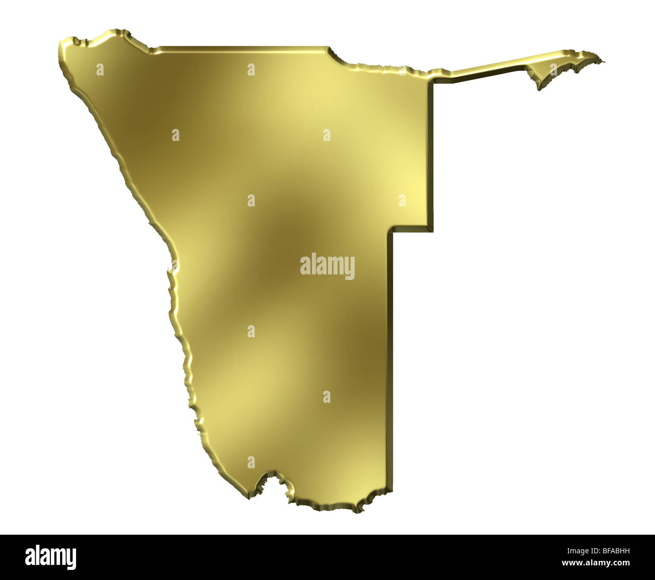 Namibia golden 3D-Karte Stockfoto