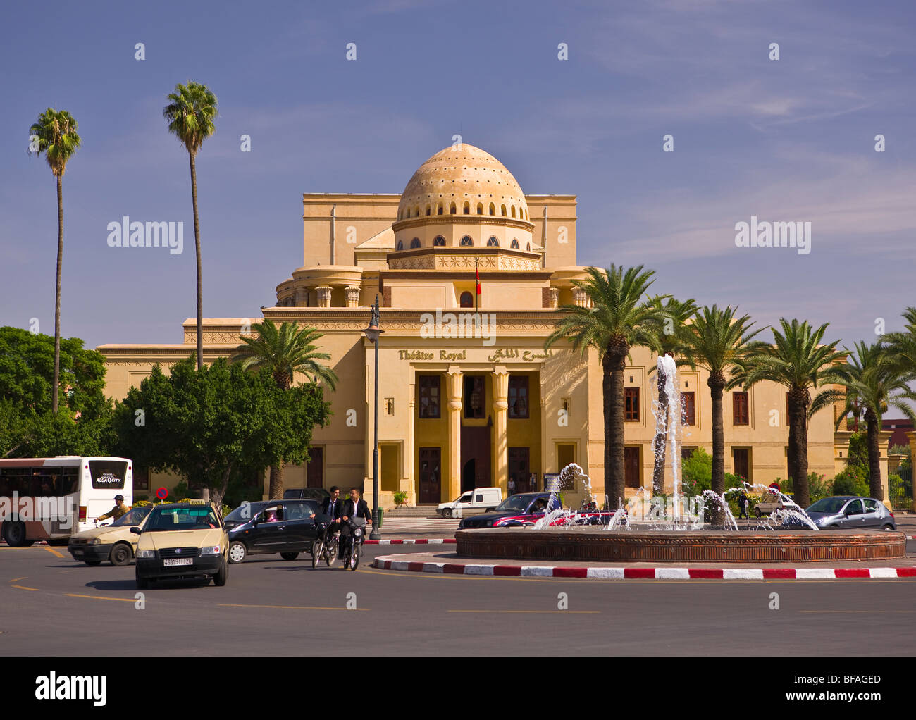 Marrakesch, Marokko - königliche Theatergebäude. Stockfoto