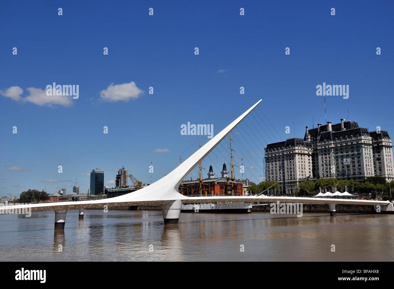 Brücke, Punte De La Mujer, Puerto Madero, Buenos Aires, Argentinien Stockfoto