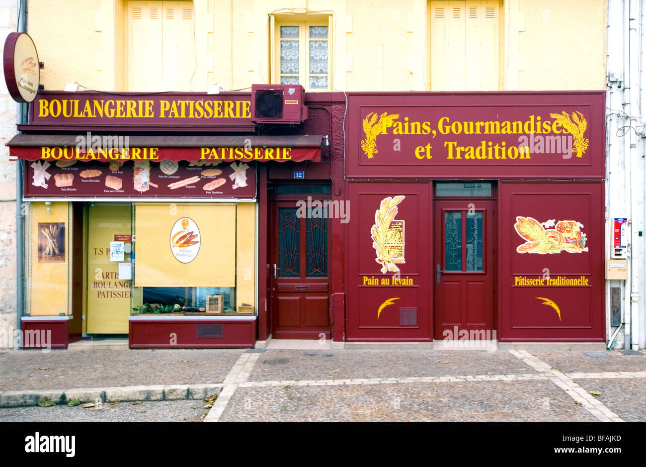 Bäcker Shop - Neuvic, Süd-Frankreich, Europa Stockfoto