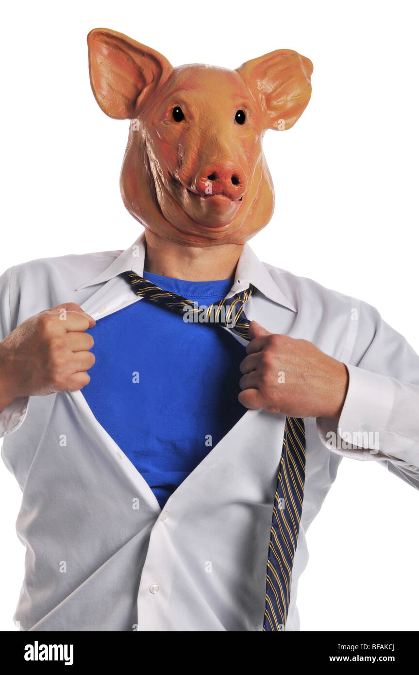 Schweinegrippe-Metapher zeigt die Macht des virus Stockfoto