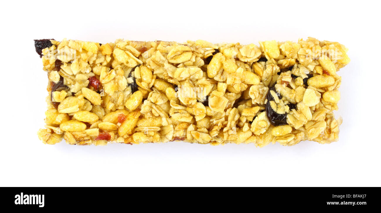 Frucht und Nuss Müsliriegel Stockfoto