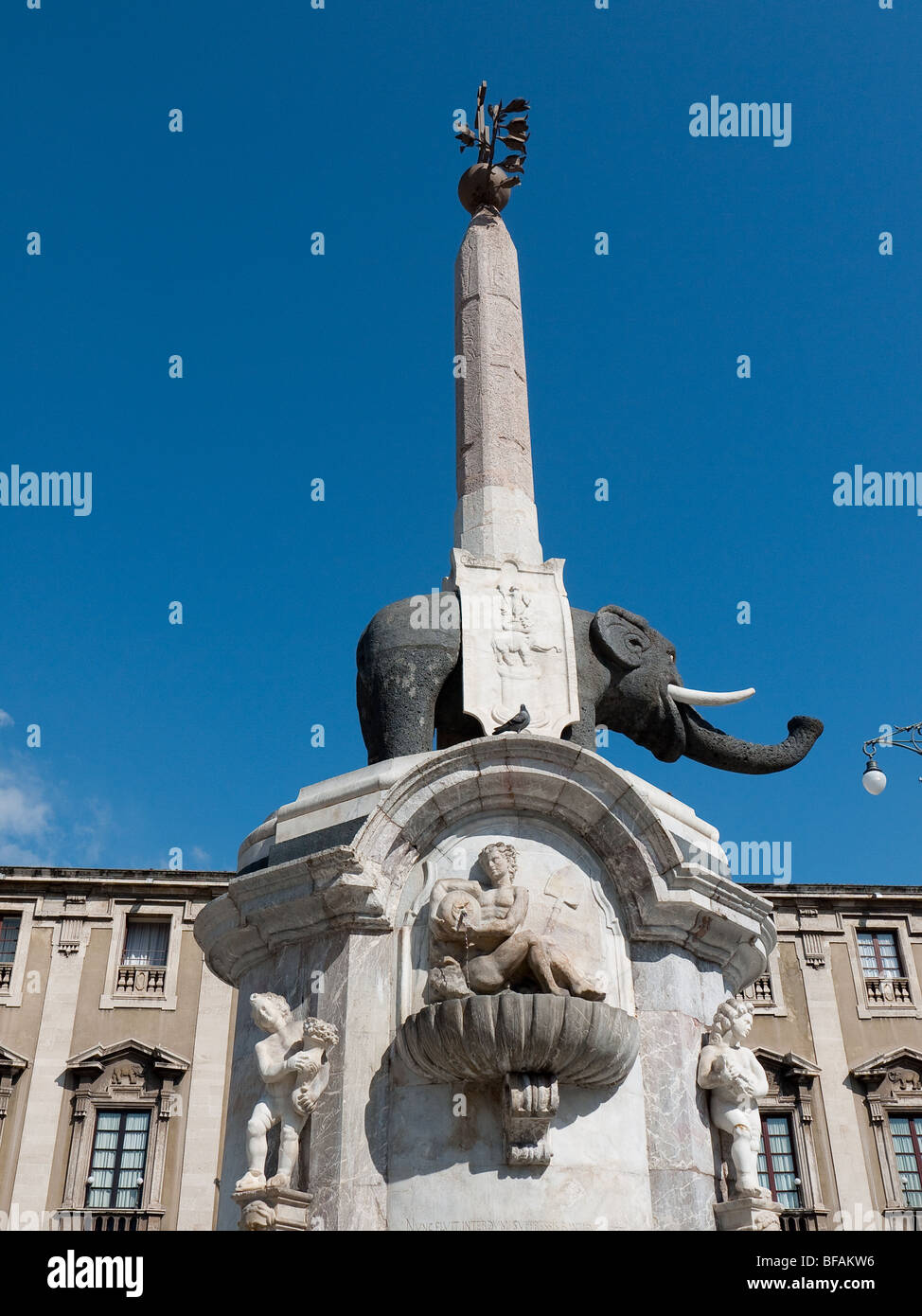 Piazza Duomo und Elefantenbrunnen, Catania, Sizilien Stockfoto