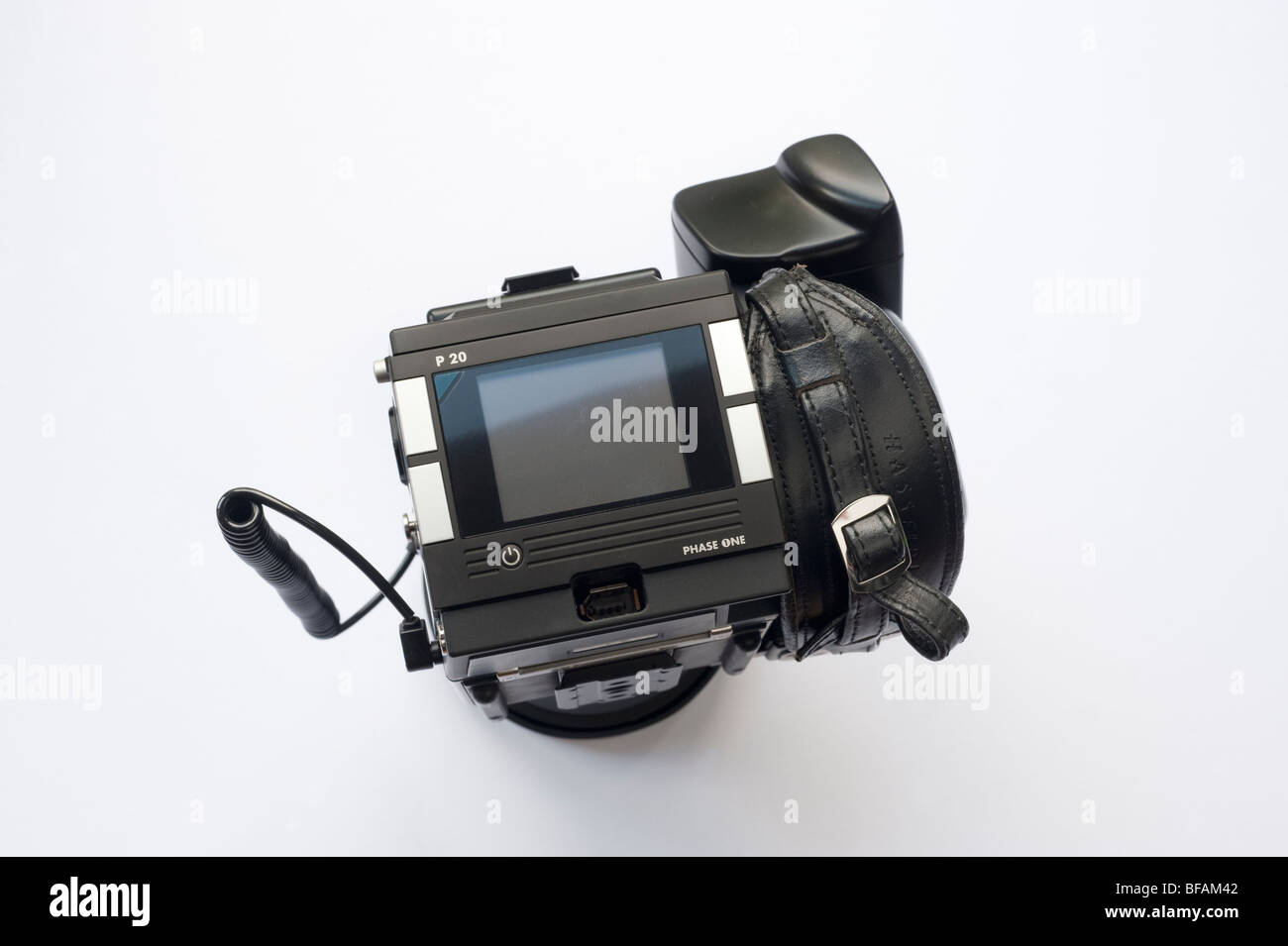Phase ein P20 Medium Format Kamera Digital zurück auf eine Kamera von Hasselblad-V-Serie Stockfoto