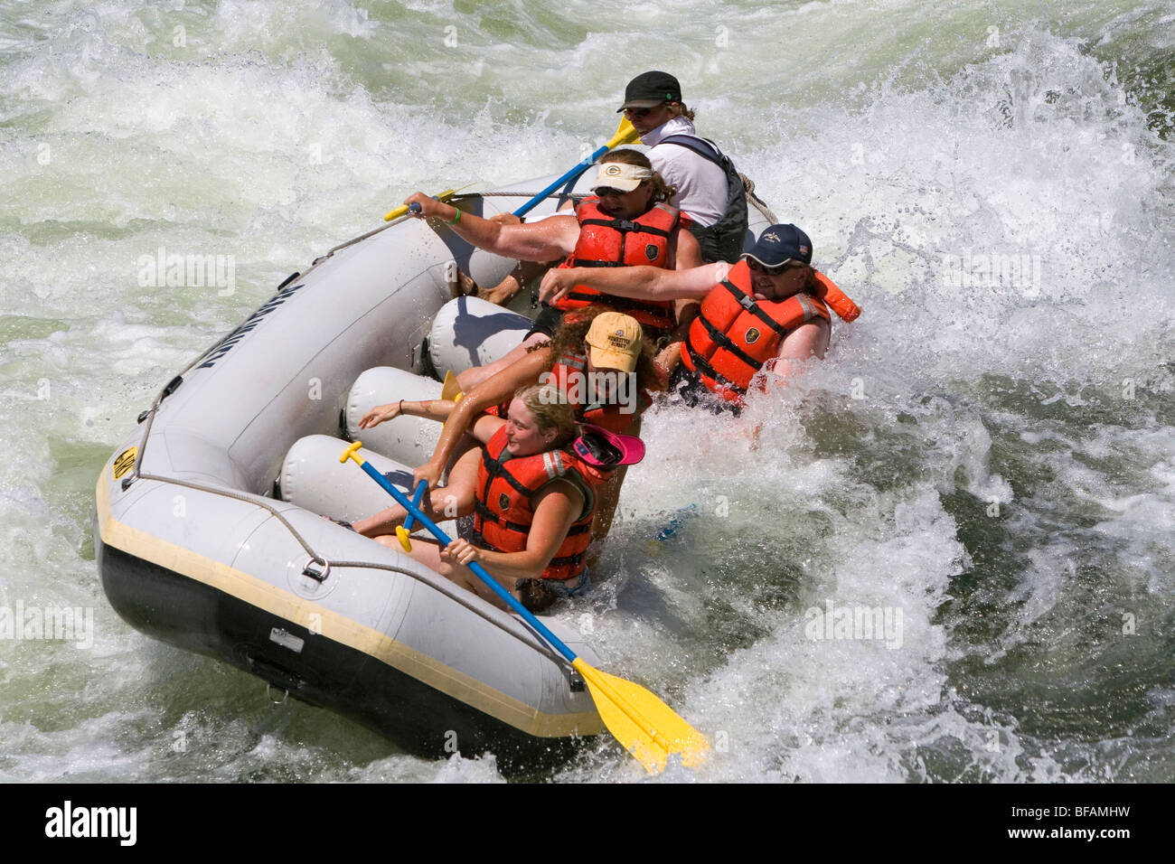 Wildwasser-rafting-die wichtigsten Payette River im Südwesten von Idaho, USA. Stockfoto