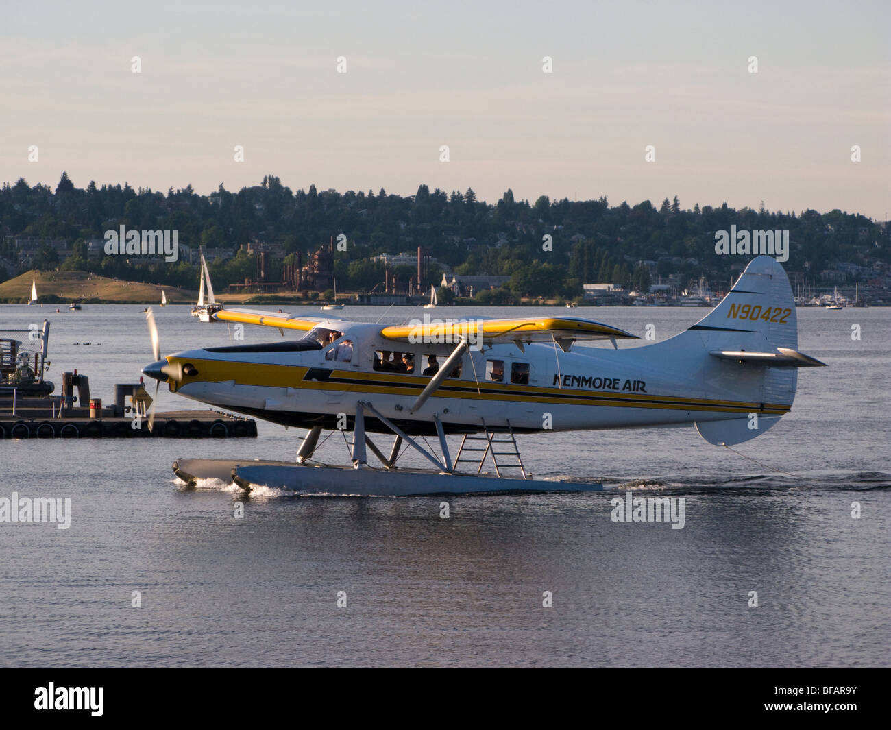 Kenmore Air amphibisch Flugzeug, Lake Union, Seattle, Washington Stockfoto