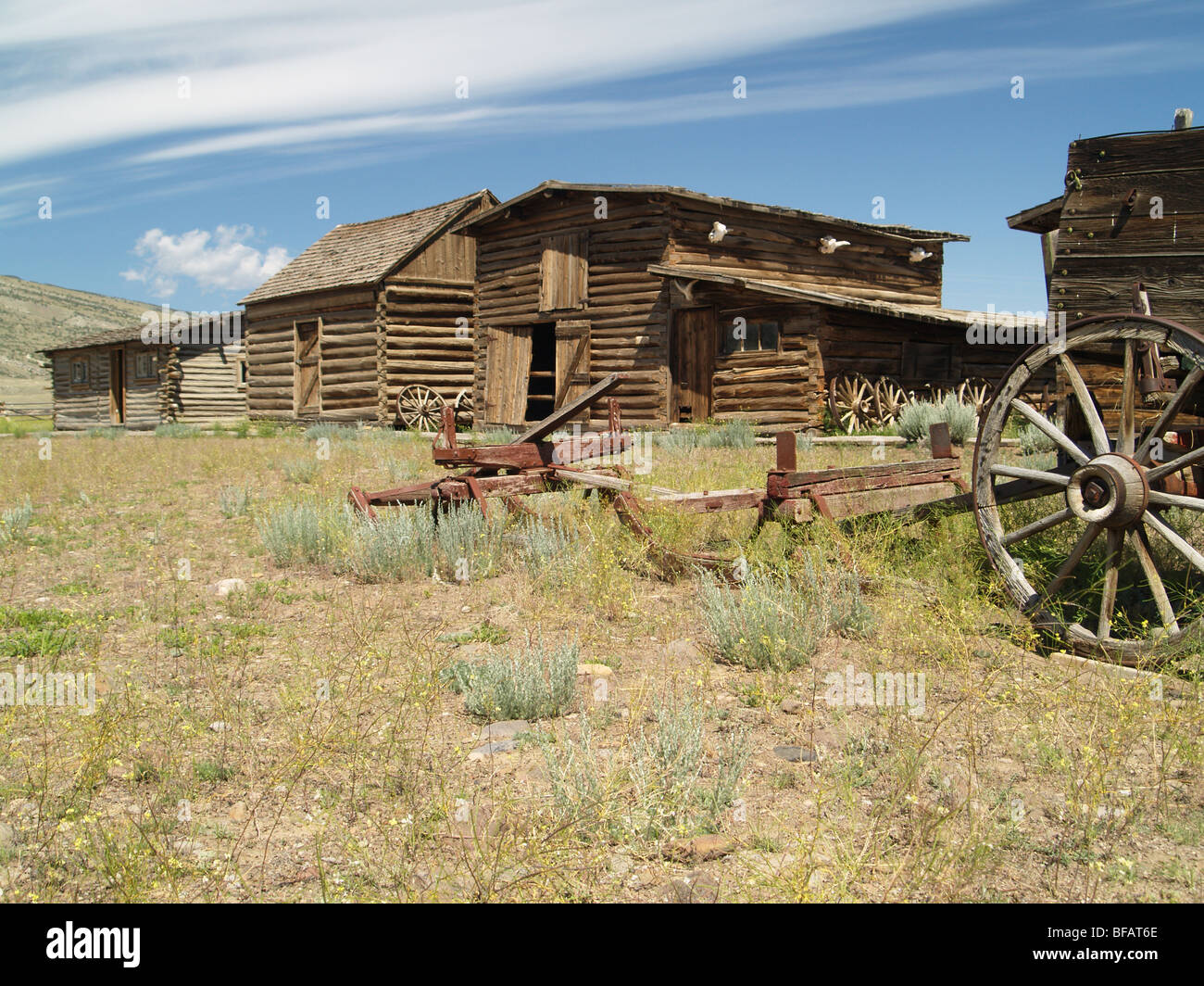 Old Trail Town, Cody, Wyoming, Vereinigte Staaten von Amerika. Stockfoto