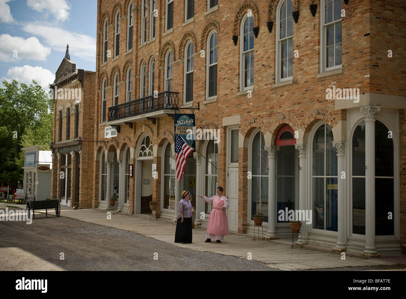 Huckleberry Railroad und Kreuzung Dorf, Flint, Michigan, Vereinigte Staaten von Amerika Stockfoto