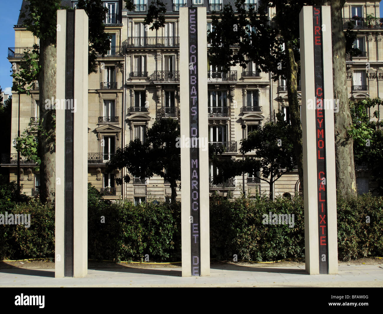 Nationale Gedenkstätte der Algerienkrieg 1952-1962, Quai Branly, Paris, Frankreich (Gerard Collin-Thiebaut Architekt) Stockfoto