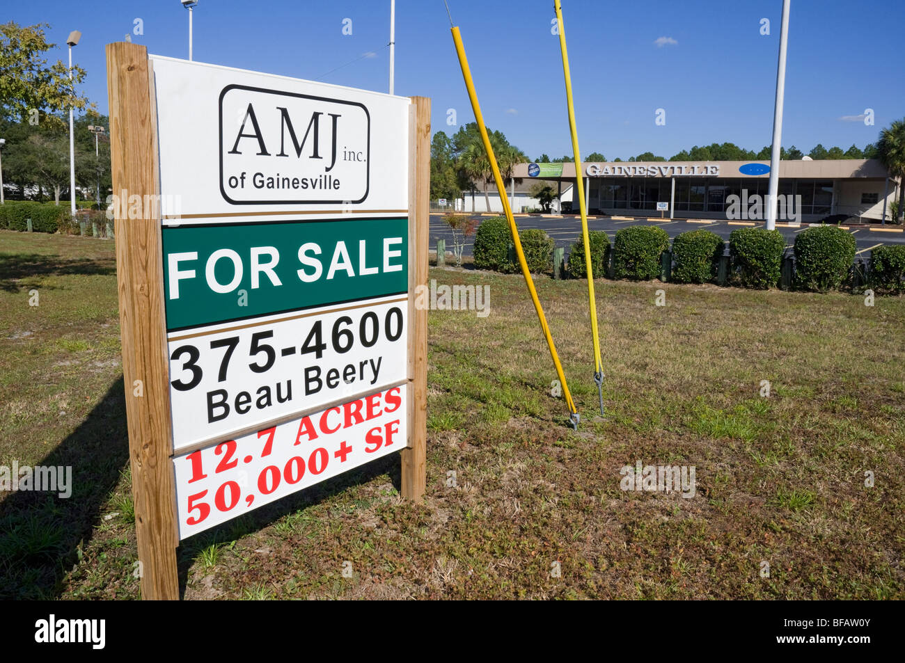 Geschlossenen Autohauses Gainesville Florida Stockfoto