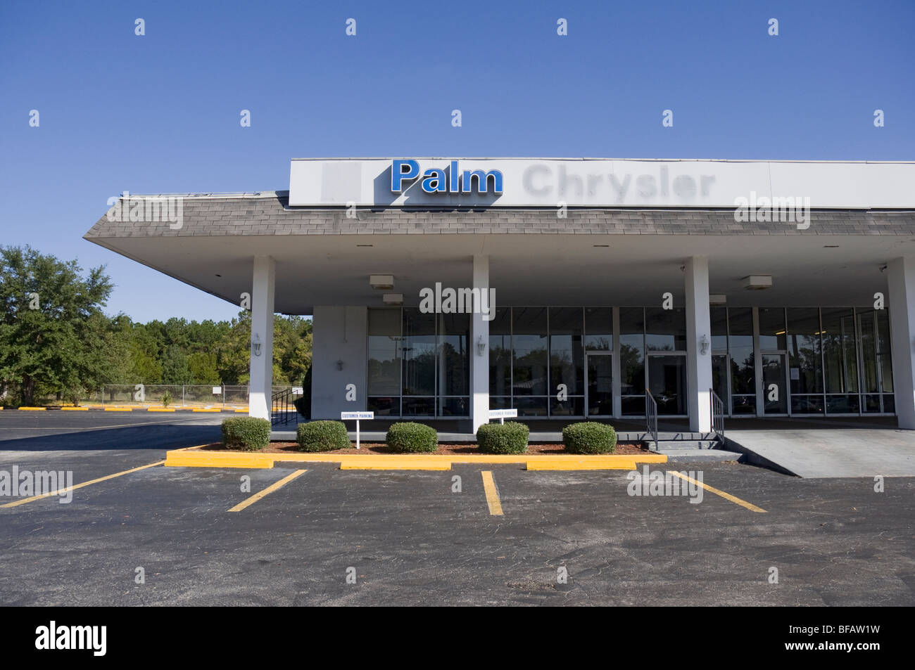 Geschlossenen Autohauses, Gainesville, Florida. Stockfoto