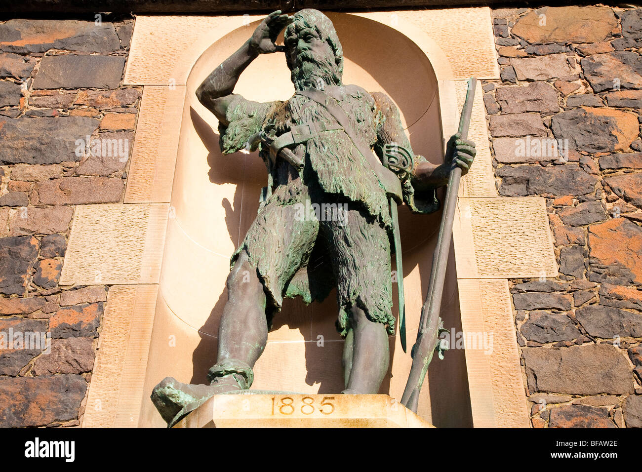 Alexander Selkirk Statue, Lower Largo, Fife, Schottland Stockfoto