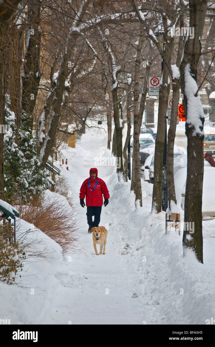 Straßenszene Winter Montreal Kanada Stockfoto