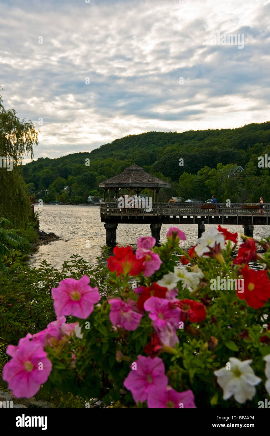 Dorf von North Hatley Eastern Townships Quebec Kanada Stockfoto