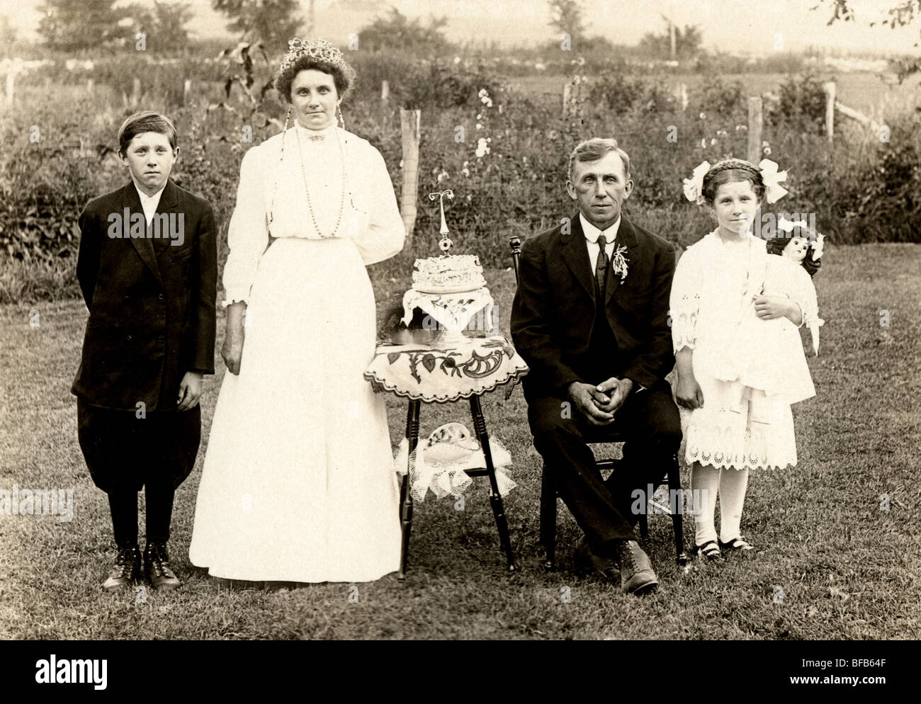 Familie Königlich feiern Geburtstag der Mutter Stockfoto