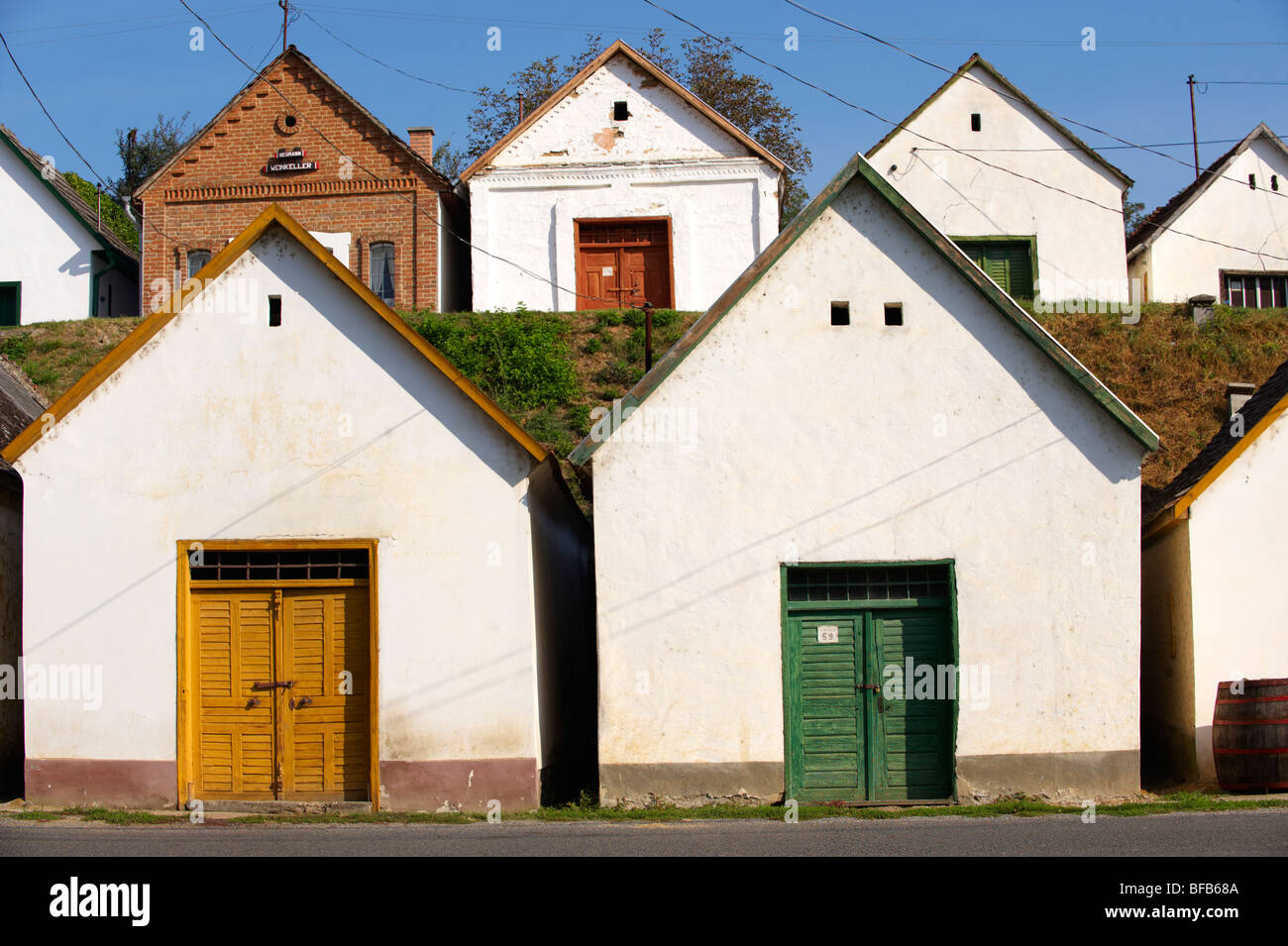 Villanykovesd Weinkeller (Vill Nyk Vesd Pince), Villany (Vill ny) Ungarn. Stockfoto