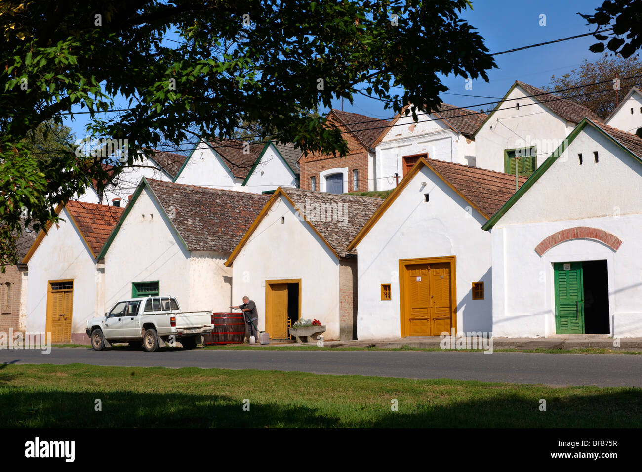 Villanykovesd Weinkeller (Vill Nyk Vesd Pince), Villany (Vill ny) Ungarn. Stockfoto