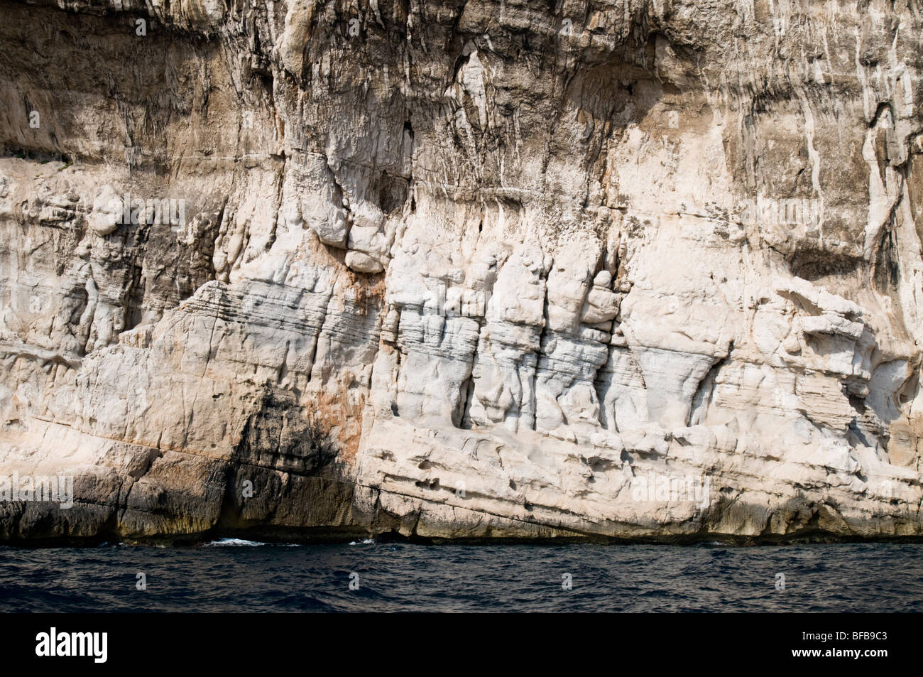Les Calanques, Küste von weißen Klippen zwischen Marseille und Cassis, Cote d ' Azur, Südfrankreich Stockfoto