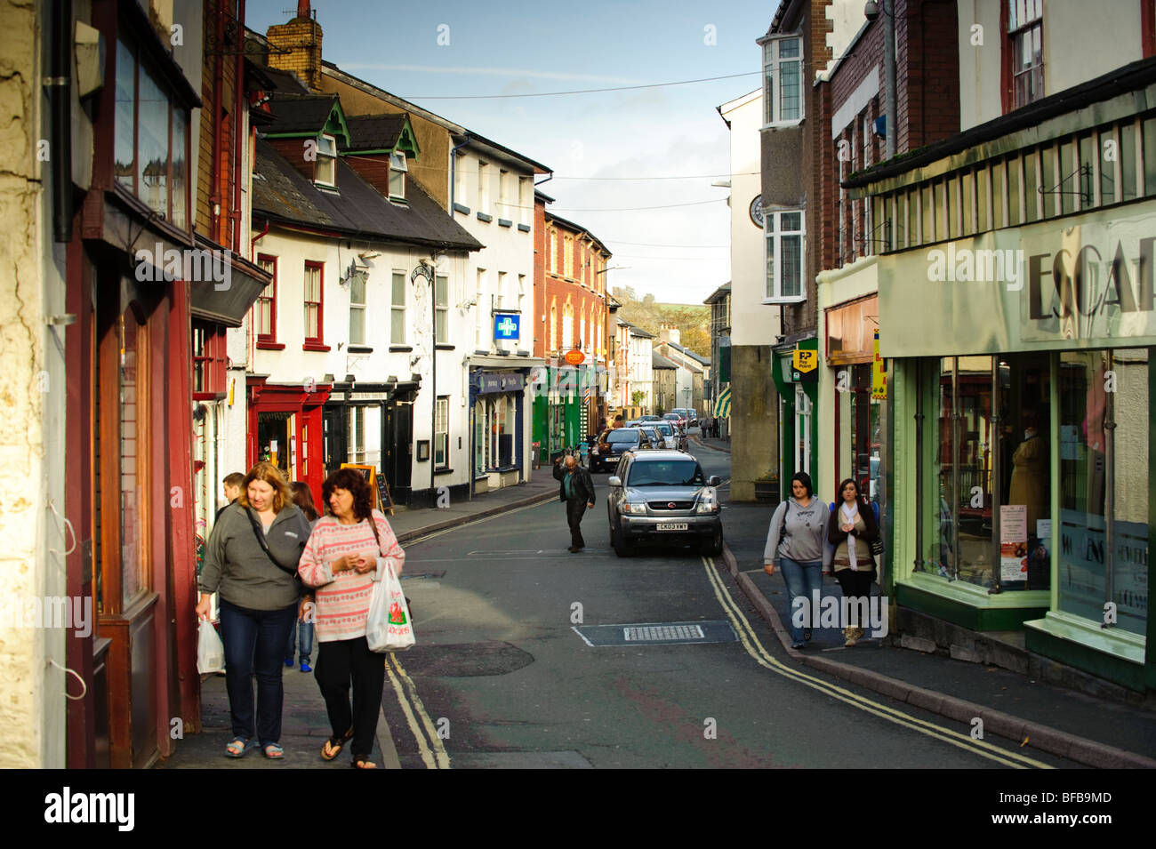 Builth Wells Stadtzentrum, Powys, Wales UK Stockfoto