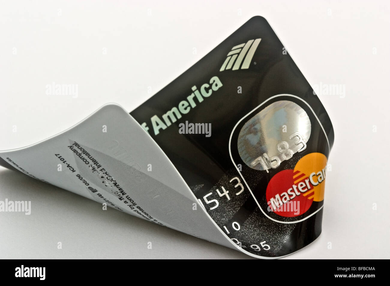 Geschmolzene verdrehten Kreditkarte Stockfoto