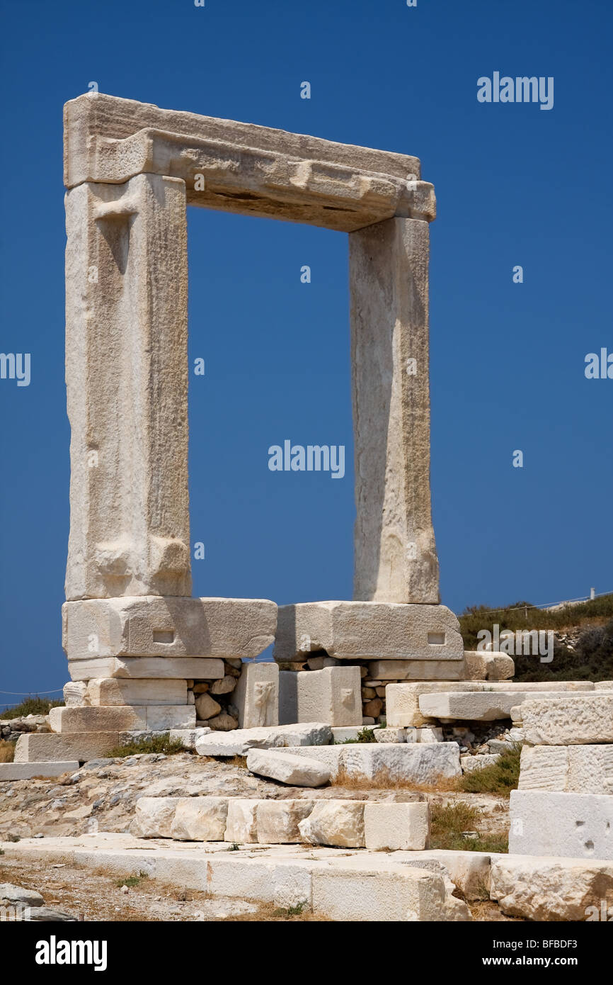 Die Portara in Naxos, Griechenland Stockfoto