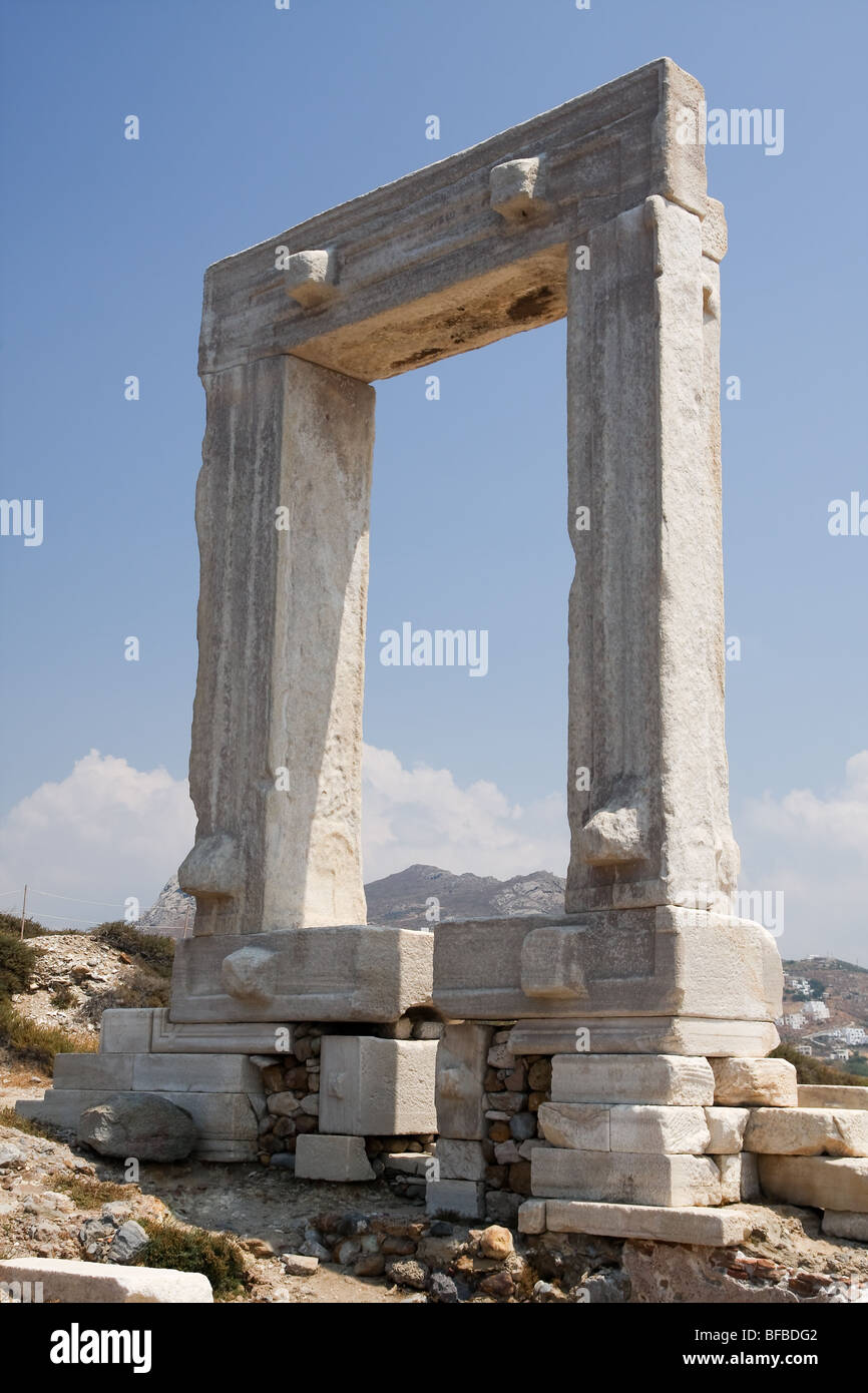 Die Portara in Naxos, Griechenland Stockfoto