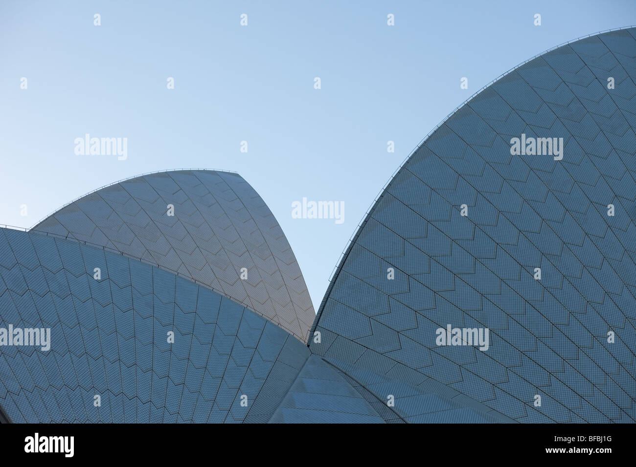 Die Schalen des Sydney Opera House, eines der weltweit berühmtesten Beispiele der modernen Architektur. Stockfoto